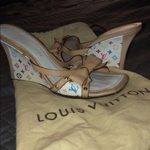 Louis Vuitton Multi-Color Monogram Wedge Bow